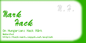 mark hack business card