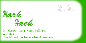 mark hack business card